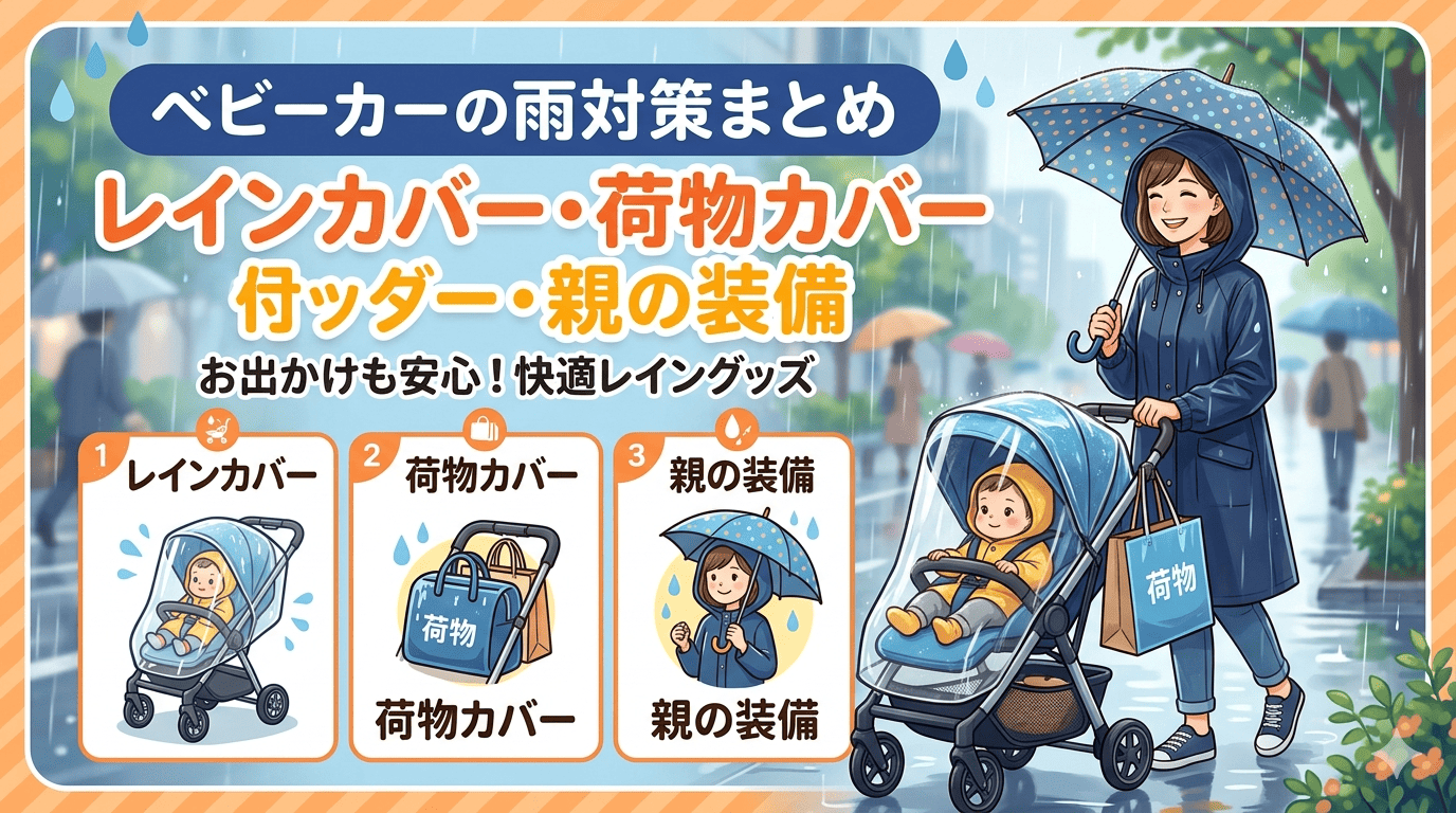 ベビーカー雨よけの記事のサムネイル画像